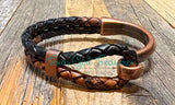Leather Cuff bracelets - Two-Toned Leather