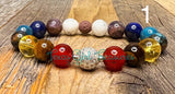 Chakra colors stretch diffuser bracelets