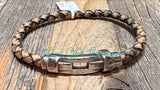 Magnetic Link Leather bracelet