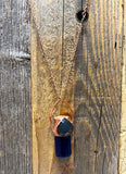 Blue Onyx roller bottle necklaces