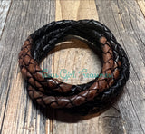 Safety clasp magnetic leather bracelet - Pick your leather