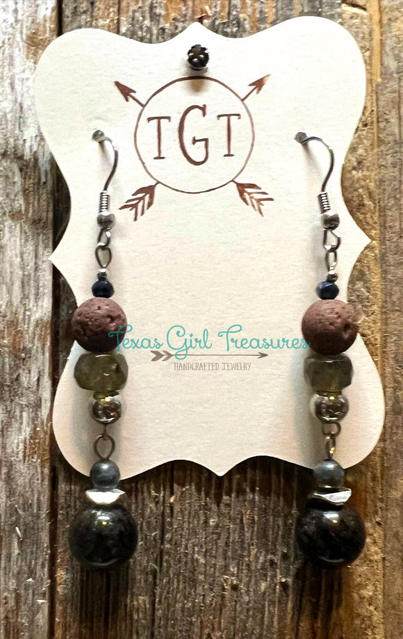 Astrophyllite Diffuser Earrings