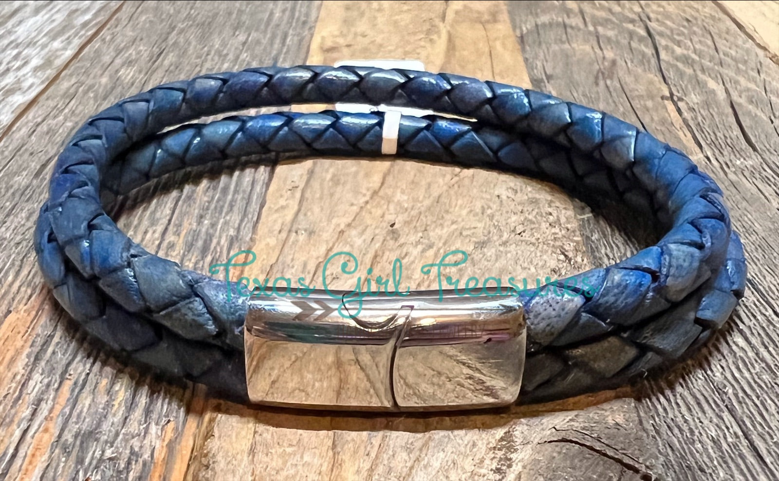 Slide clasp magnetic leather bracelet – Texas Girl Treasures