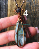 Agate diffuser necklaces - Honey, Green, Crazy Lace