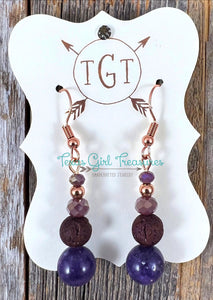 Lepidolite Diffuser Earrings