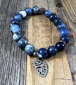 Sodalite stretch diffuser bracelets