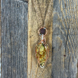 Unakite Diffuser necklace